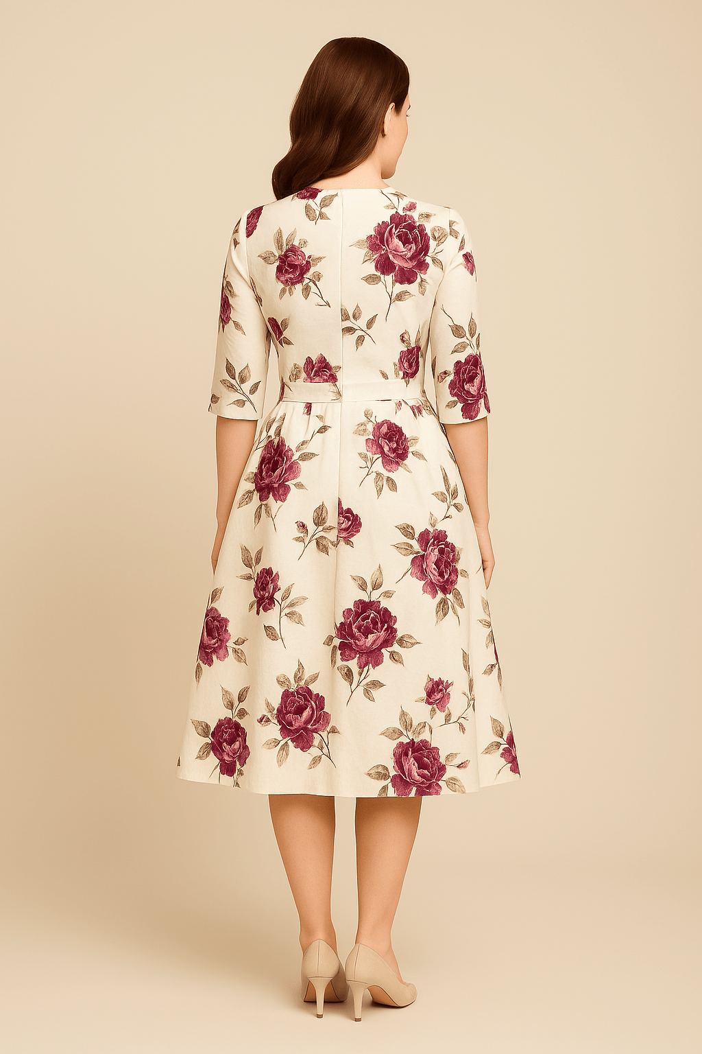Havienne | Women’s A‑Line Knee‑Length Floral Dress