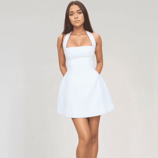 Elara | Halter Mini Dress