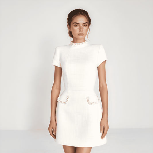 Amara | Pearl Pocket Mini Dress