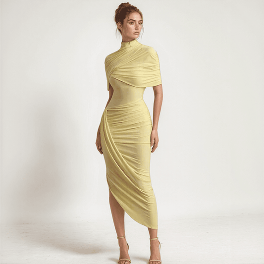 Celine | Draped Midi Dress