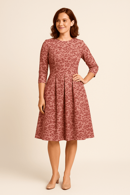 Havienne | Women’s A‑Line Knee‑Length Floral Dress