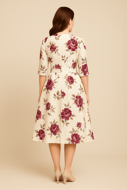 Havienne | Women’s A‑Line Knee‑Length Floral Dress