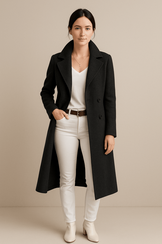 Gavella | Women’s Mid‑Length Fleece Trench Coat