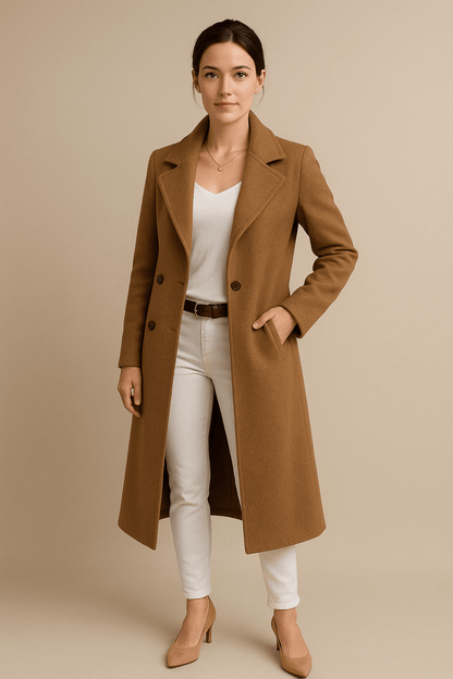 Gavella | Women’s Mid‑Length Fleece Trench Coat